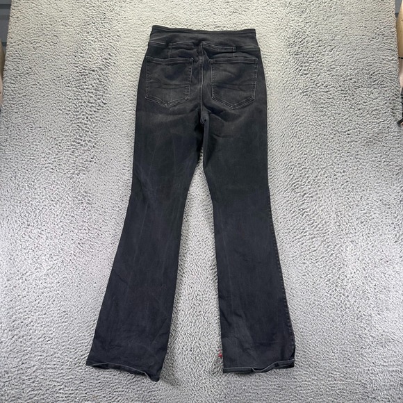 American Eagle Outfitters Real Good Jeans Womens M Black Denim Jegging Bootcut - Picture 5 of 11
